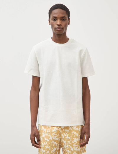 T-shirt manches courtes ecru homme