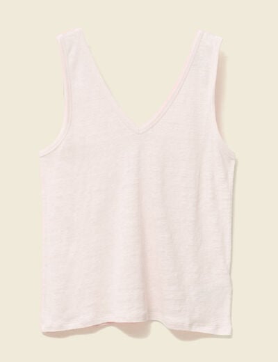 Débardeur sans manches rose clair femme