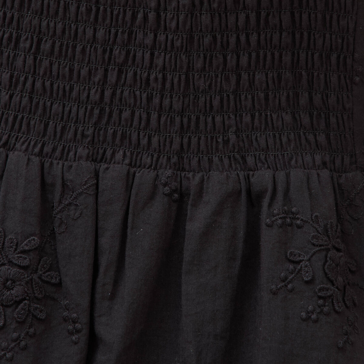 Robe col c&oelig;ur &agrave; bretelles en coton noir femme