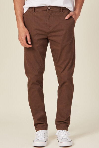 Pantalon slim Instinct chino beige homme