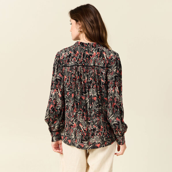 Chemise éco-responsable noir femme