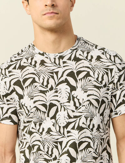 T-shirt manches courtes vert kaki homme