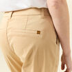 Pantalon chino cigarette beige femme
