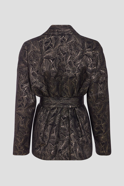 Veste droite éco-responsable couleur or femme