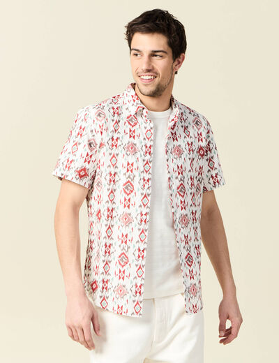 Chemise manches courtes multicolore homme