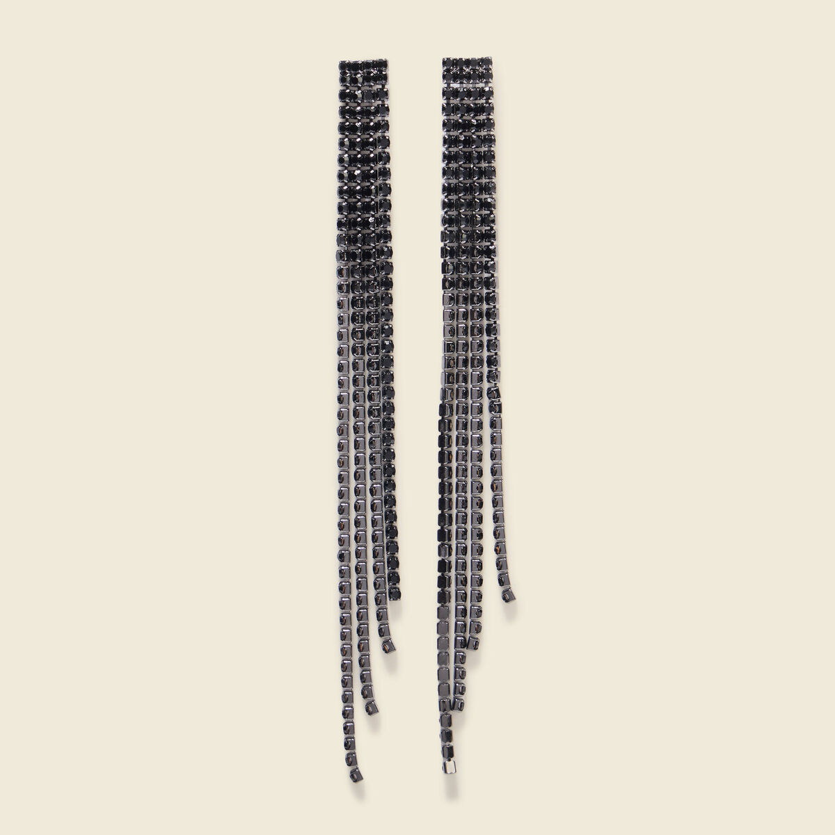 Boucles d'oreilles avec strass noir femme