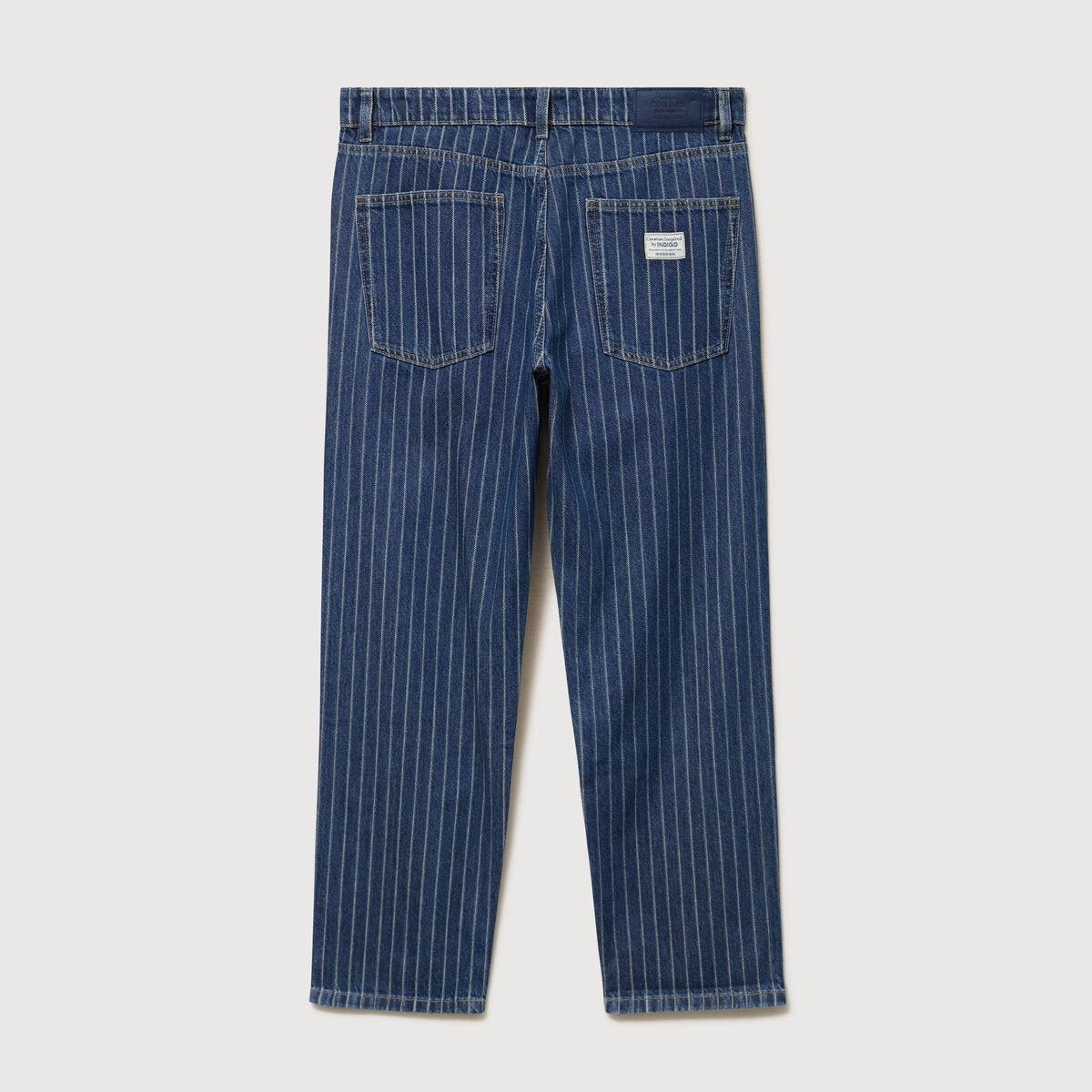 Jeans large ray&eacute; longueur 32 denim stone homme