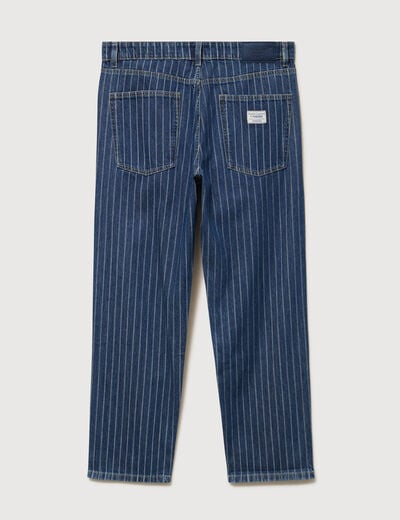 Jeans large ray&eacute; longueur 32 denim stone homme
