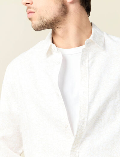 Chemise manches longues blanc homme