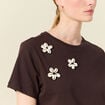 T-shirt éco-responsable marron femme