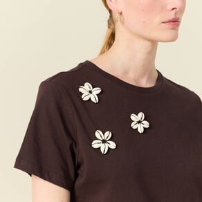t shirt eco responsable marron femme T-shirt éco-responsable marron femme