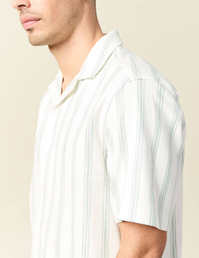 Chemise manches courtes vert homme