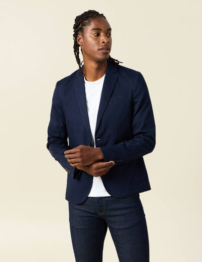 Veste esprit blazer droite bleu marine homme