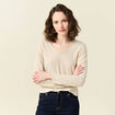 Pull manches longues ecru femme