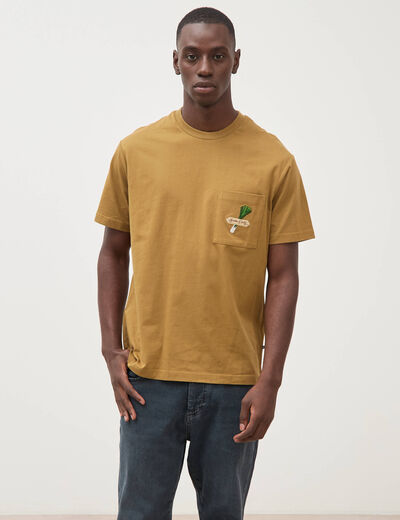 T-shirt en coton camel homme