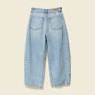 Jeans slouchy brodé 7/8ème denim bleach femme