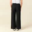 Pantalon taille haute fluide noir femme