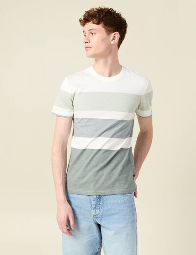 T-shirt manches courtes vert olive homme