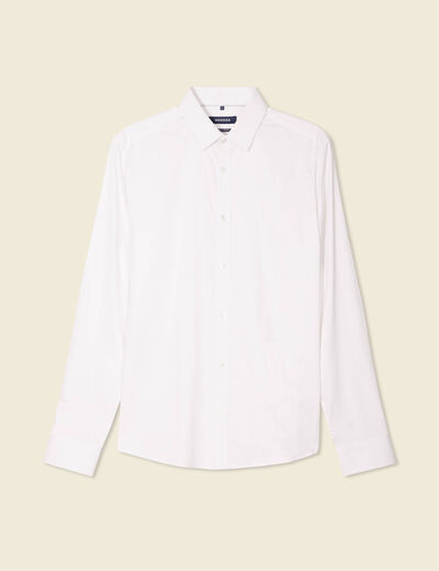 Chemise manches longues blanc homme
