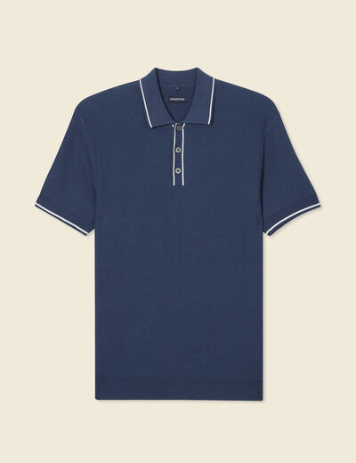 Polo manches courtes bleu foncé homme