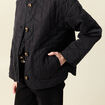 Veste oversize manches longues doubl&eacute;e gris fonc&eacute; femme