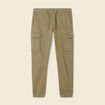 Pantalon battle bas resserr&eacute; vert kaki homme