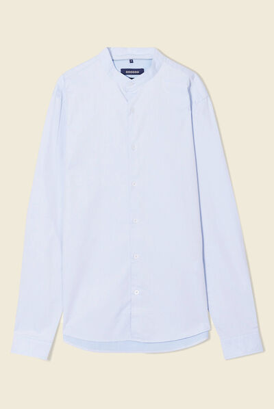 Chemise manches longues bleu clair homme