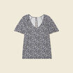 T-shirt manches courtes bleu femme