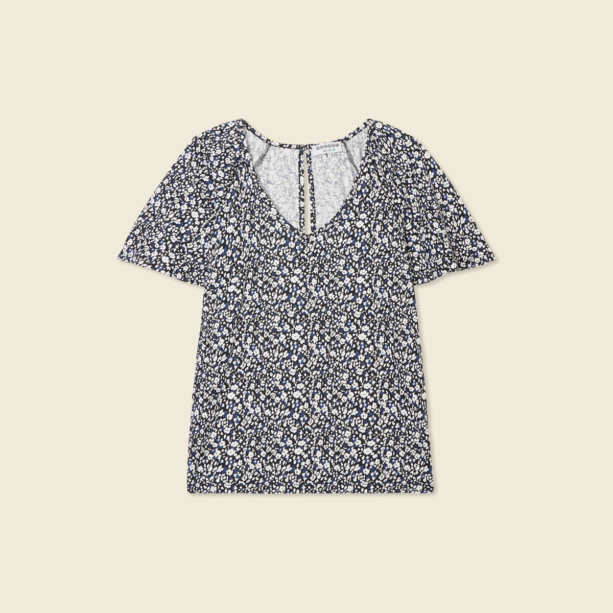 T-shirt manches courtes bleu femme