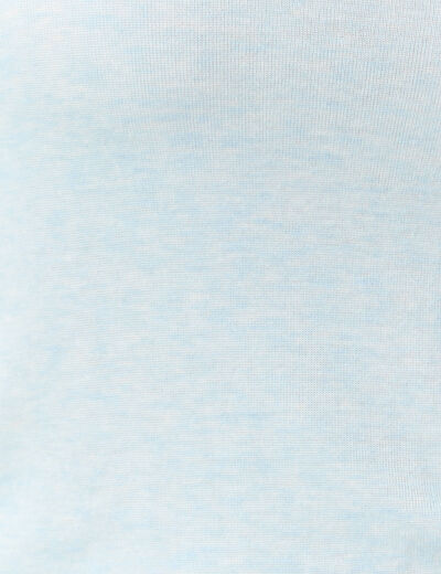 T-shirt manches longues avec laine bleu ciel femme