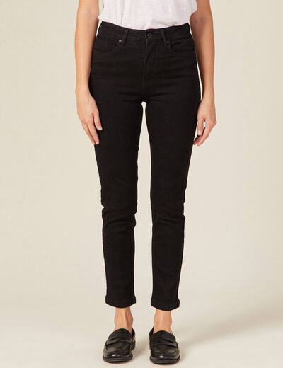 Jeans slim éco-responsable denim noir femme