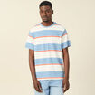 T-shirt manches courtes bleu gris homme