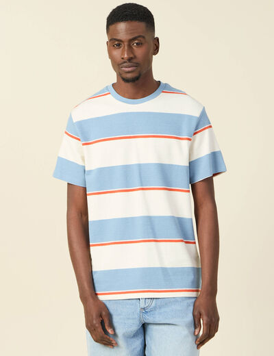 T-shirt manches courtes bleu gris homme