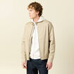 Blouson col montant manches longues beige homme
