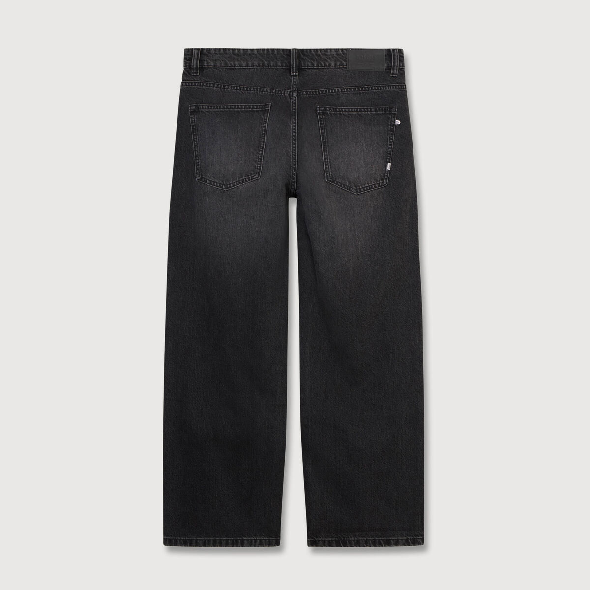 Jeans large 5 poches longueur 32 denim snow noir homme