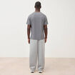 T-shirt col rond manches courtes gris fonc&eacute; homme