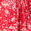 Robe évasée manches courtes rouge femme