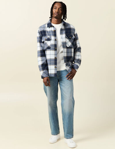 Jeans relax 5 poches denim dirty homme