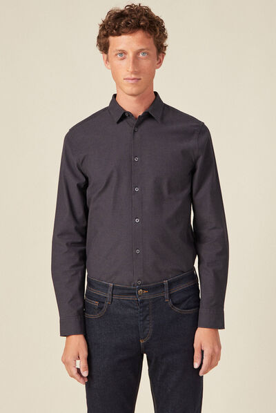 Chemise éco-responsable gris foncé homme