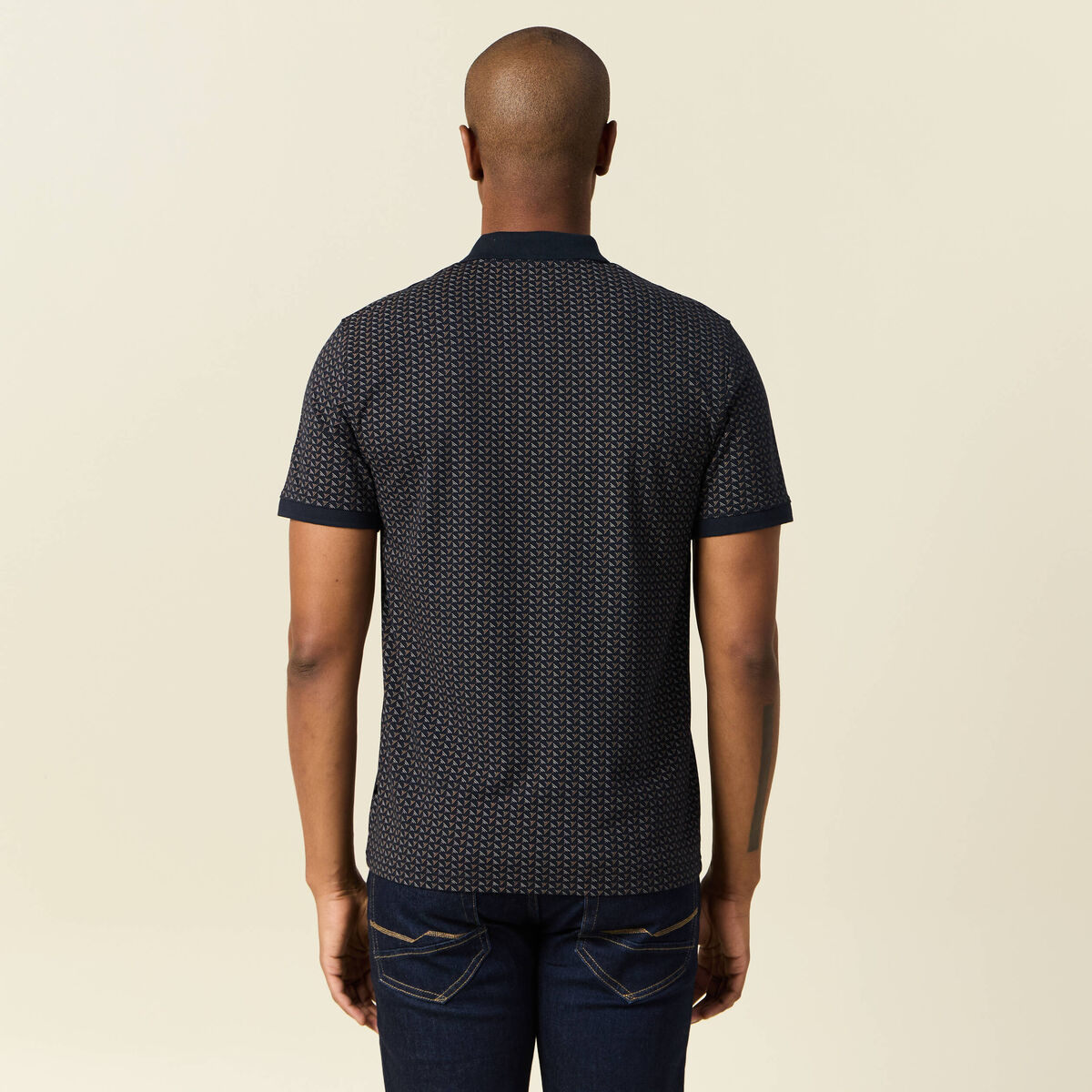 Polo éco-responsable bleu marine homme