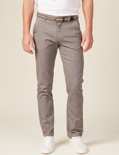 Pantalon chino straight gris foncé homme