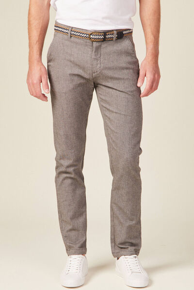 Pantalon chino straight gris foncé homme
