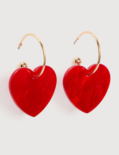 Boucles d'oreilles rouge femme