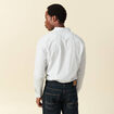 Chemise droite courte en coton gris fonc&eacute; homme