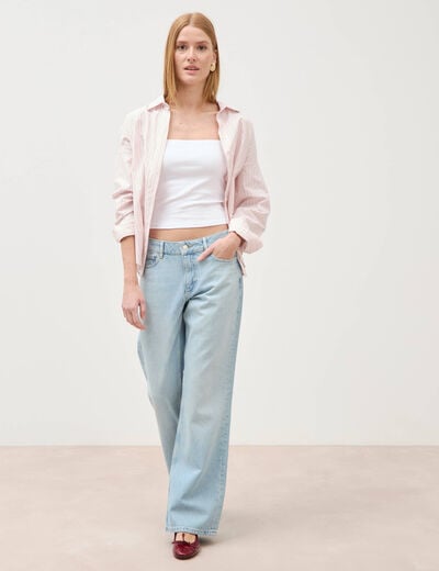 D&eacute;bardeur 2 en 1 avec brassi&egrave;re int&eacute;gr&eacute;e blanc femme