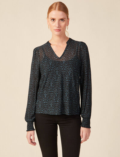 T-shirt éco-responsable bleu canard femme