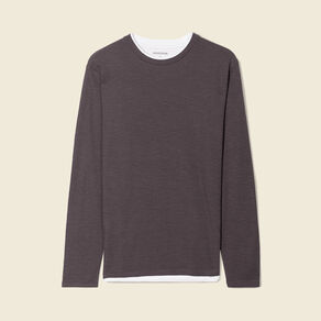 T-shirt manches longues gris foncé homme
