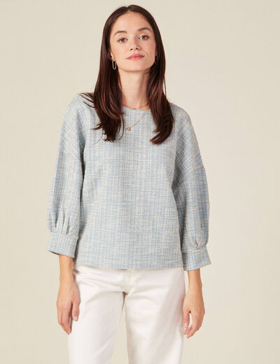 Sweat éco-responsable bleu femme