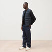 Doudoune courte sans manches bleu marine homme