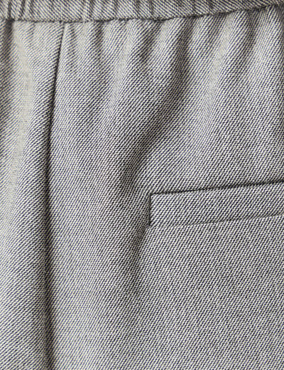 Pantalon taille haute fluide gris clair femme